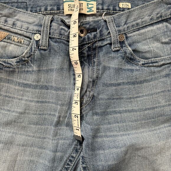 Ariat M7 Slim Fit Straight Leg Jeans 31/34 Light Wash Denim Western Work - Picture 5 of 12